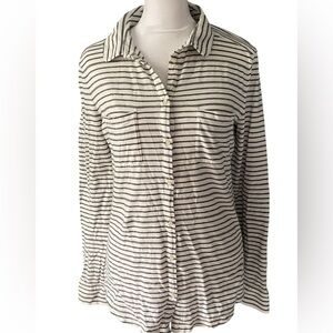 Ann Taylor loft women’s size M striped button down top